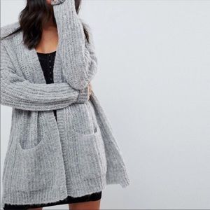 Free People - Grey Knit Cardigan